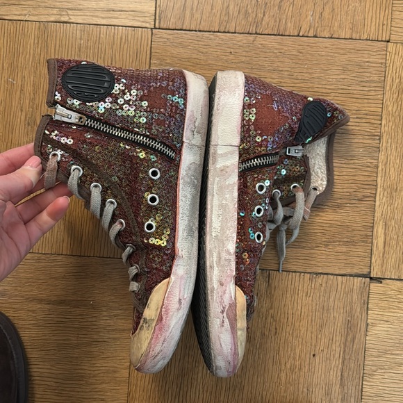 Golden Goose Deluxe Francy Sequin Sneakers Size 39 - Picture 3 of 7